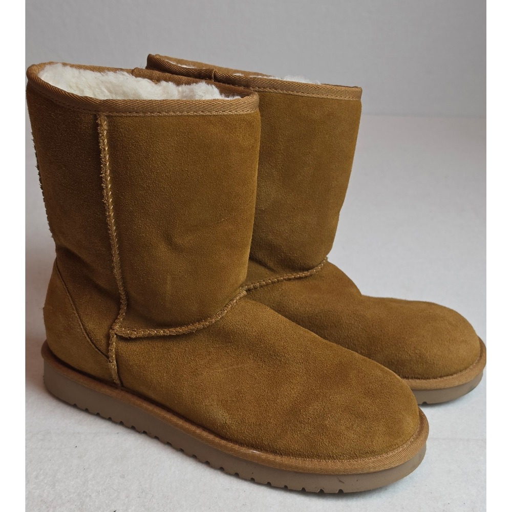 Koolaburra by UGG Victoria Short Chestnut Suede Fur Lined Boots 1017090 Mens 9